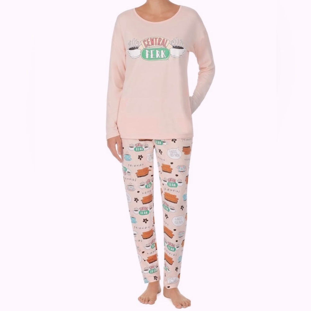 NWT Friends Central Perk Long Sleeve Pajama lounge set - Women's S